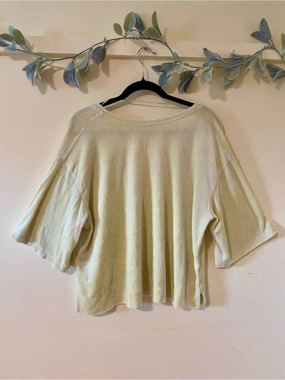 Free People Velvet Butter Yellow Top